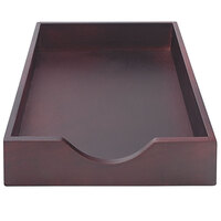 Carver 07223 10 1/4" x 15 1/4" x 2 1/2" Mahogany 1 Section Legal-Size Stackable Desk Tray