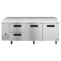 Hoshizaki PR93A-D2 93 inch 2 Drawer and 2 Door Refrigerated Pizza Prep Table