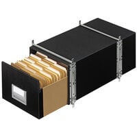 Banker's Box 00512 Staxonsteel 17 inch x 25 1/2 inch x 11 1/8 inch Black Space Saving Legal File Storage Drawer   - 6/Case