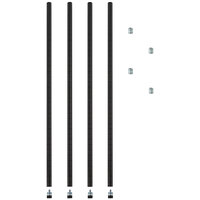 Alera ALESW59PO36BL 36" Black Stackable Posts for Wire Shelving - 4/Pack