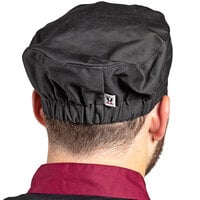 Uncommon Threads Black Customizable Chef Skull Cap / Pill Box Hat 0156C