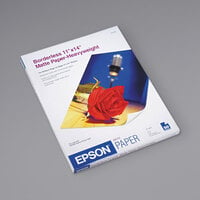 Epson S041468 14 inch x 11 inch Bright White Pack of 9 Mil Premium Matte Presentation Paper - 50 Sheets