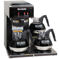 Bunn 13300.0013 VP17-3 Low Profile Pourover Coffee Brewer with 3 Warmers