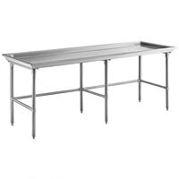 Regency 30 inch x 96 inch 16-Gauge Type 304 Stainless Steel Sorting Table