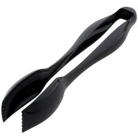 Sabert UBK36T 10 7/8 inch Black Disposable Plastic Squeeze Tongs - 36/Case