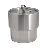 Front of the House RIB016BSS21 2 Qt. Round Brushed Stainless Steel Ice Bucket with Lid
