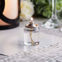 Leola Candle 12 Hour Smokeless Clear Liquid Candle Fuel Cartridge - Not for Home Consumer Use - 144/Case