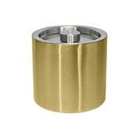 Front of the House RIB031GOS21 3 Qt. Matte Brass Stainless Steel Ice Bucket with Silver Lid