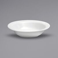 Oneida Buffalo R4510000790 Arcadia 33.75 oz. Bright White Embossed Medium Rim Porcelain Pasta / Salad Bowl - 12/Case