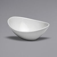 Oneida Buffalo Bright White Ware by 1880 Hospitality F8010000754 9.5 oz. Oval Porcelain Bowl - 36/Case