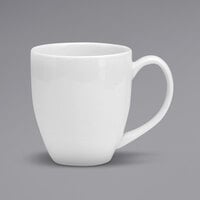 Oneida Buffalo Bright White Ware by 1880 Hospitality F8010000563 14 oz. Rolled Edge Porcelain European Mug - 36/Case