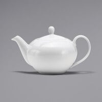 Oneida Buffalo Bright White Ware by 1880 Hospitality F8010000860 15.25 oz. Porcelain Teapot - 12/Case