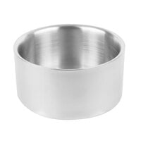 American Metalcraft DWS2 2.5 oz. Satin Finish Double Wall Stainless Steel  Angled Insulated Mini Serving Bowl