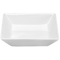 Oneida Buffalo Bright White Ware by 1880 Hospitality F8010000713S 11.8 oz. Low Square Porcelain Bowl - 36/Case