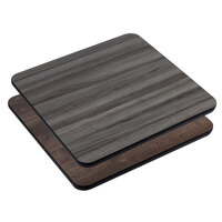 American Tables & Seating ADL3636-GY/BN 36" Square Gray / Brown Reversible Laminate Table Top
