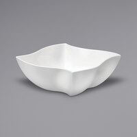 Oneida Buffalo F8010000739 Bright White Ware 125.5 oz. Wave Edge Porcelain Bowl - 12/Case