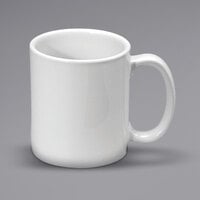 Oneida Buffalo Bright White Ware by 1880 Hospitality F8000000562 11 oz. Porcelain C-Handle Mug - 36/Case