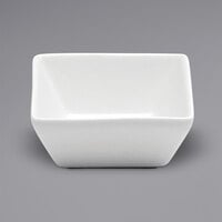 Oneida Buffalo Bright White Ware by 1880 Hospitality F8010000953 4 oz. Square Porcelain Sauce Dish - 72/Case