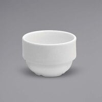 Oneida Buffalo F8010000705 Bright White Ware 9.5 oz. Stackable Porcelain Bouillon Cup   - 36/Case
