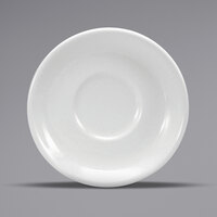 Oneida Buffalo F8010000502 Bright White Ware 6 1/8 inch Rolled Edge Porcelain Saucer - 36/Case
