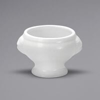 Oneida Buffalo F8010000791M Bright White Ware 1.75 oz. Mini Lion Head Porcelain Bowl   - 72/Case