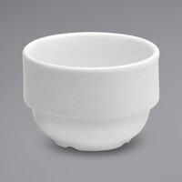Oneida Buffalo F9010000705 Cream White Ware 9.5 oz. Stackable Porcelain Bouillon Cup - 36/Case