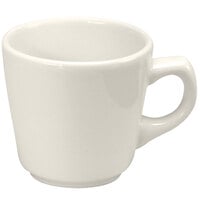 Oneida Buffalo Cream White Ware by 1880 Hospitality F9000000510 7 oz. Narrow Rim Porcelain Jose Cup - 36/Case