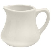 Oneida Buffalo Cream White Ware by 1880 Hospitality F9010000802 4 oz. Porcelain Creamer with Handle - 36/Case