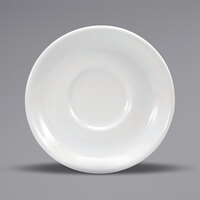 Oneida Buffalo F9010000502 Cream White Ware 6 1/8 inch Rolled Edge Porcelain Saucer - 36/Case