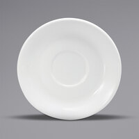 Oneida Buffalo F9010000504 Cream White Ware 6 7/8 inch Rolled Edge Porcelain Saucer - 24/Case