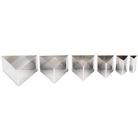 Ateco 5256 6-Piece Stainless Steel Plain Triangle Cutter Set