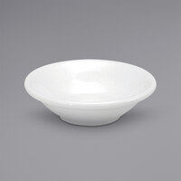 Oneida Buffalo F9010000710 Cream White Ware 3.75 oz. Rolled Edge Porcelain Fruit Bowl   - 36/Case