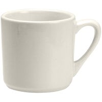 Oneida Buffalo Cream White Ware by 1880 Hospitality F9010000563 14 oz. Rolled Edge Porcelain Empire Mug - 24/Case