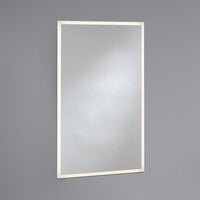Bobrick B-167 6642 66 inch x 42 inch LED Backlit Surface Mount or Recessed Mirror