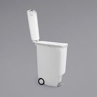 simplehuman CW1362 11 Gallon / 40 Liter White Slim Step-On Rectangular Trash Can