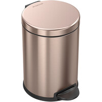 simplehuman CW2056 1.2 Gallon / 4.5 Liter Rose Gold Stainless Steel Round Step-On Trash Can