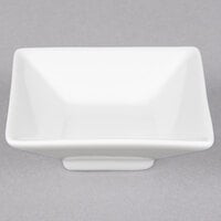 CAC CTY-34 Citysquare 4.5 oz. Bright White Square Porcelain Bowl - 48/Case