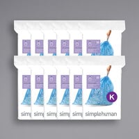 simplehuman Code V 4.7-Gallons Blue Outdoor Plastic Recycling