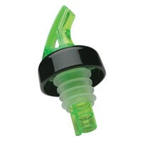 Precision Pours 999 SG C Shamrock Green Free Flow Liquor Pourer with Collar - 12/Pack