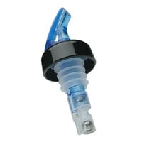 Precision Pours 300 BL C 3 oz. Ocean Blue Measured Liquor Pourer with Collar - 12/Pack