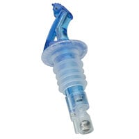 Precision Pours 200 BL F 2 oz. Ocean Blue Measured Liquor Pourer with Fliptop - 12/Pack