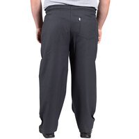 Uncommon Threads 4003 Unisex Black / Gray Houndstooth Customizable Yarn-Dyed Chef Pants - L