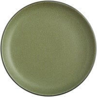 Acopa Embers 10 3/4 inch Moss Green Matte Coupe Stoneware Plate - 12/Case