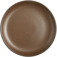 Acopa Embers 10 3/4" Hickory Brown Matte Coupe Stoneware Plate - 12/Case