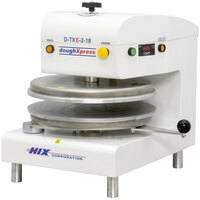DoughXpress D-TXE-2-18-WH 18 inch Dual-Heat Electromechanical Automatic Heavy Duty Pizza / Tortilla Dough Press - 240V, 3100W