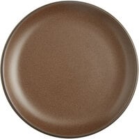 Acopa Embers 7 1/2" Hickory Brown Matte Coupe Stoneware Plate - 24/Case