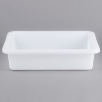 Rubbermaid FG334900WHT 20 inch x 15 inch x 5 inch White High-Density Polyethylene Bus Tub / Food Storage Box