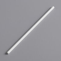 EcoChoice White Paper Cake Pop Straw 7 3/4" - 2400/Pack