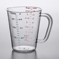 Carlisle 4314307 1 Qt. (4 Cups) Clear Polycarbonate Measuring Cup