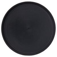 Vollrath 1476-0606 Traex® 16 inch Black Round Non-Skid Serving Tray with Sign Holder